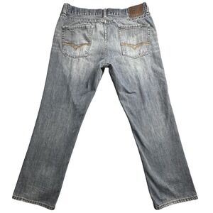 VTG Seven 7 Jeans Mens 38x34 Blue Straight Leg Distressed Denim Classic Style